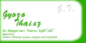 gyozo thaisz business card